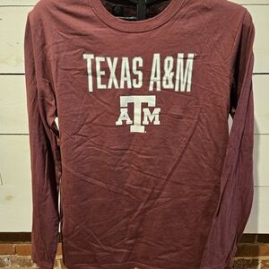 Fanatics Texas A&M Aggies Maroon Long Sleeve T-shirt Size Medium NWOT